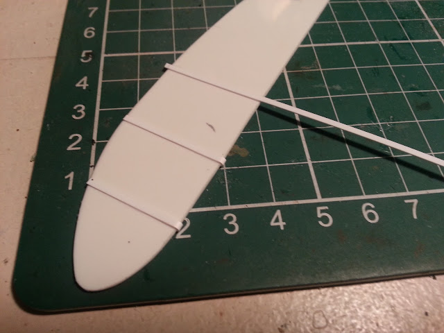 scratch built sci-fi scale model build - rudder
