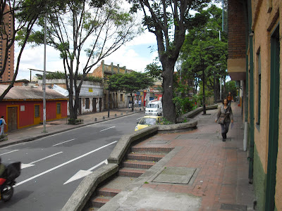 Fighting for 'Free Bogotá': The scene of the 'attack'.