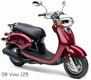 2009 Yamaha Vino 125 red color