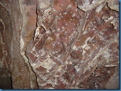Close-up of the crystal formations