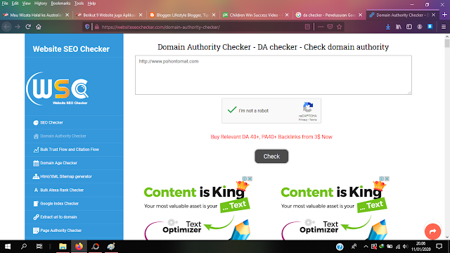 Cara Mengecek Domain Authority