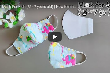 Mask For Kids (*5 - 7 years old) | How to make face mask for children
