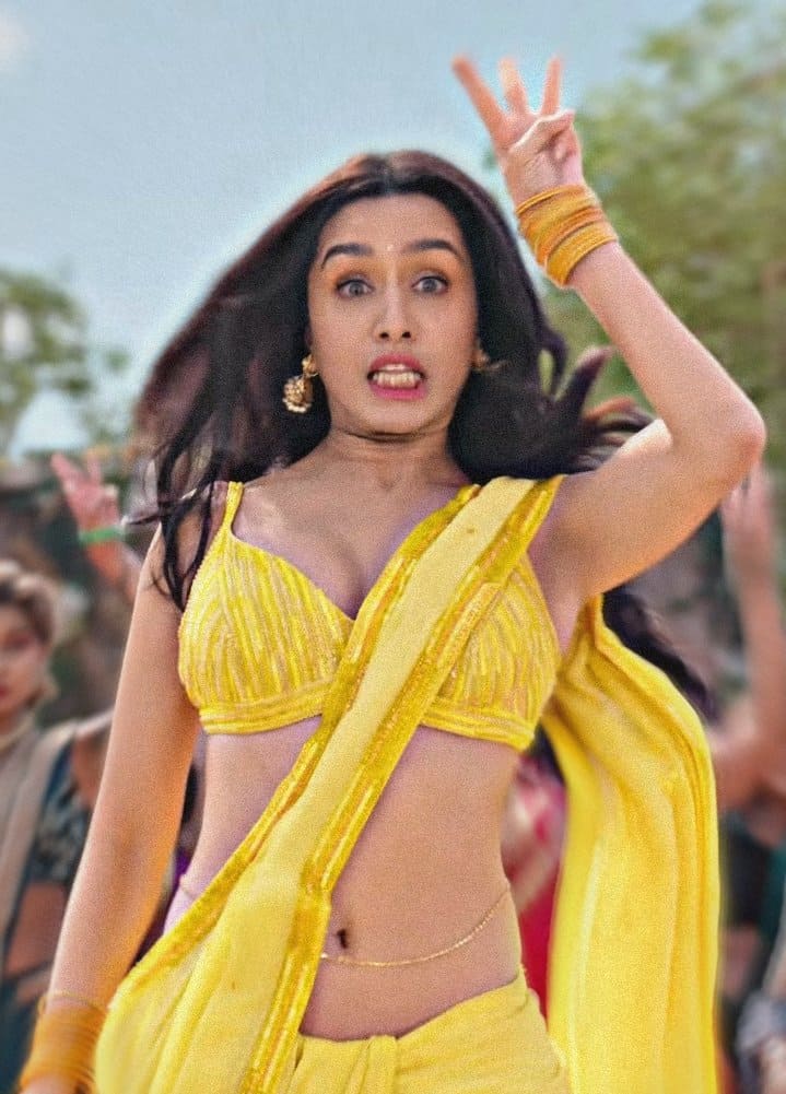 Actress Shraddha Kapoor Yellow Saree Hot Gallery