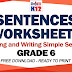 SENTENCES WORKSHEETS for GRADE 6 (Free Download)