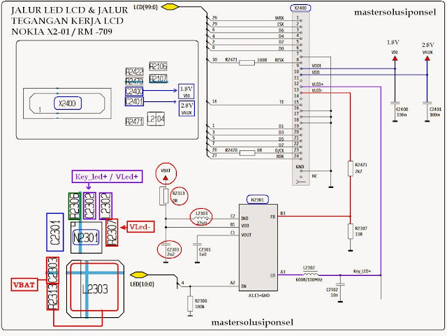 Lampu LCD NOKIA X2 PADAM