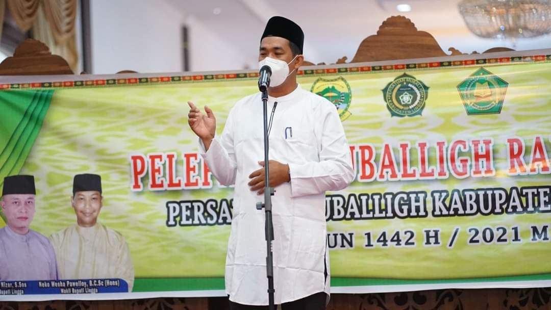Ketua DPRD kabupaten Lingga Menghadiri Pelepasan Mubaligh Ramadhan tahun 1442 Hijriah