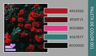 5 paletas de Colores Florales para Dibujar #1 Paleta Floral 001