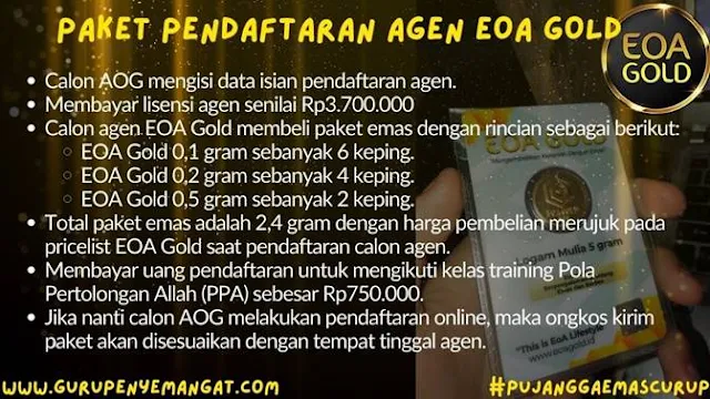 detail syarat untuk mendaftarkan diri menjadi Agen EOA Gold