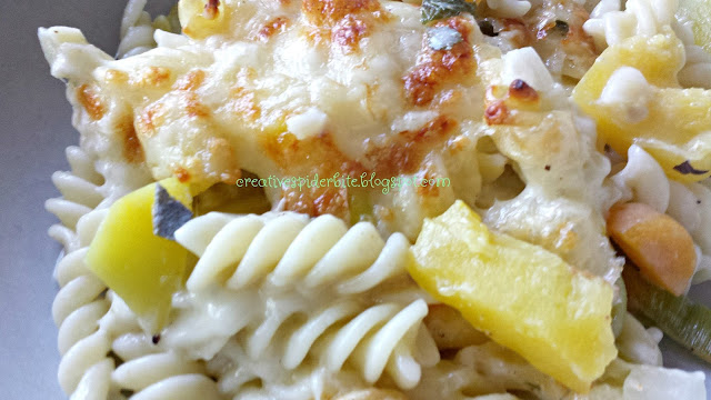 Lemon and Sage Pumpkin Pasta Casserole 