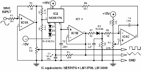 Sine-to-Square-or-Triangle-Wave-Circuit-Diagrams