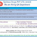 Optimus Drugs Pvt Ltd hiring for QA