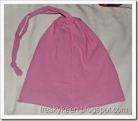 Drawstring bag from pants