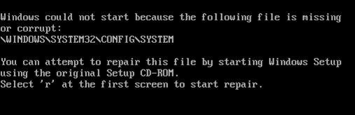 windows system32 config system file download