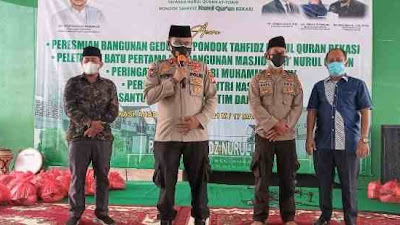 Polsek Tambelang Amankan Pelaksanaan Maulid Nabi Muhammad Saw 1443 H dan Peringatan Hari Santri Nasional di Pondok Tahfidz Nurul Quran Sukabudi