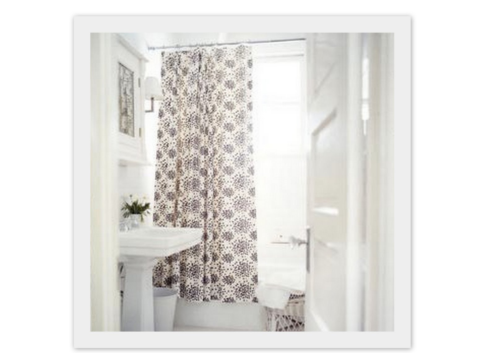 bathroom ideas white Another great white bathroom gets the pattern treatment.