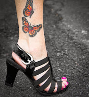 Butterfly Tattoo Design on Leg