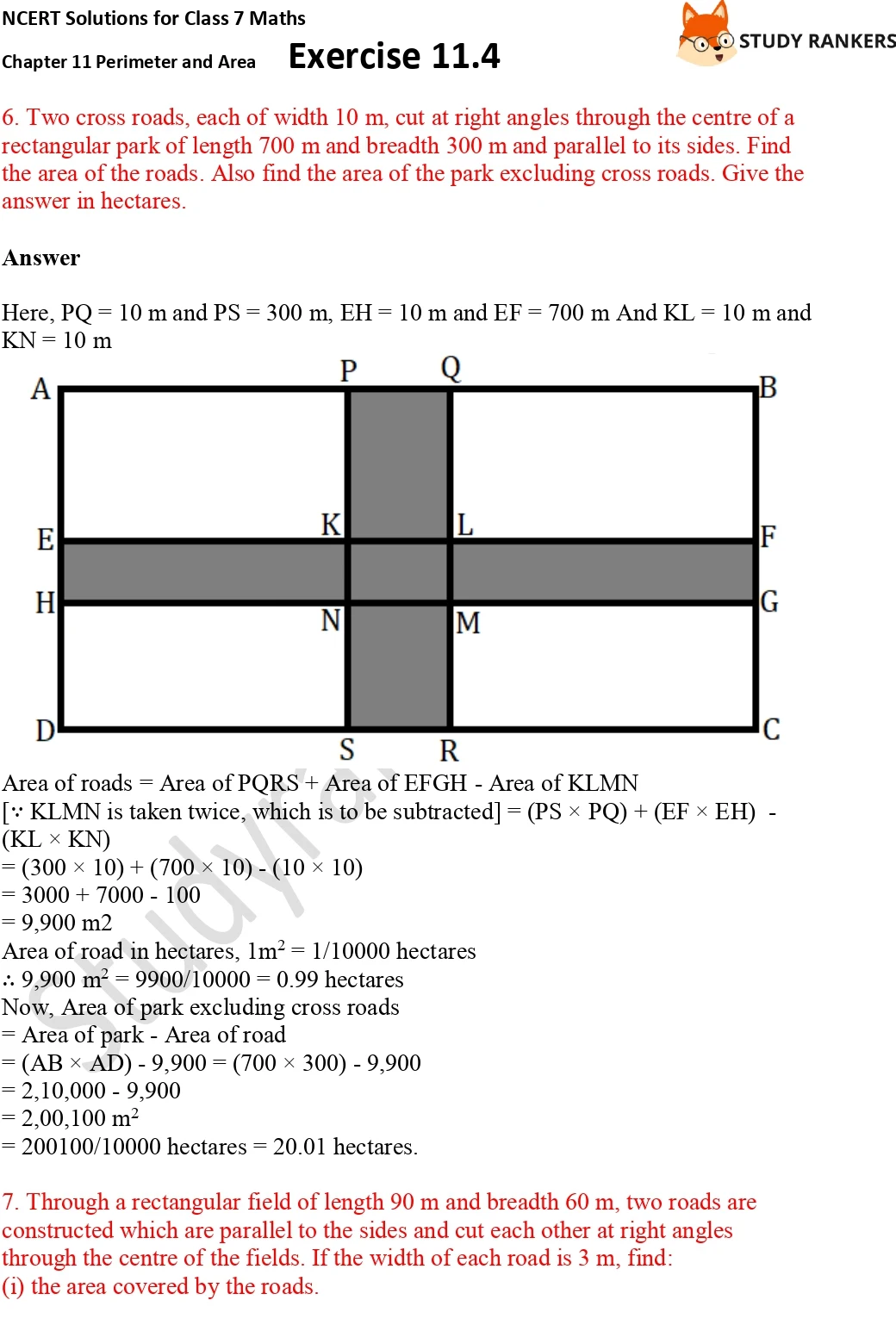 NCERT Solutions for Class 7 Maths Ch 11 Perimeter and Area Exercise 11.4 Part 4