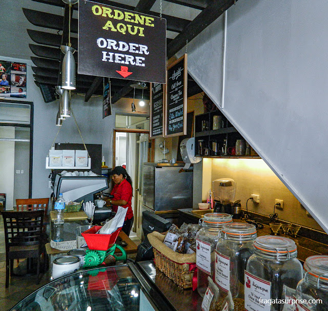 Café artesanal no Centro Histórico da Cidade do Panamá