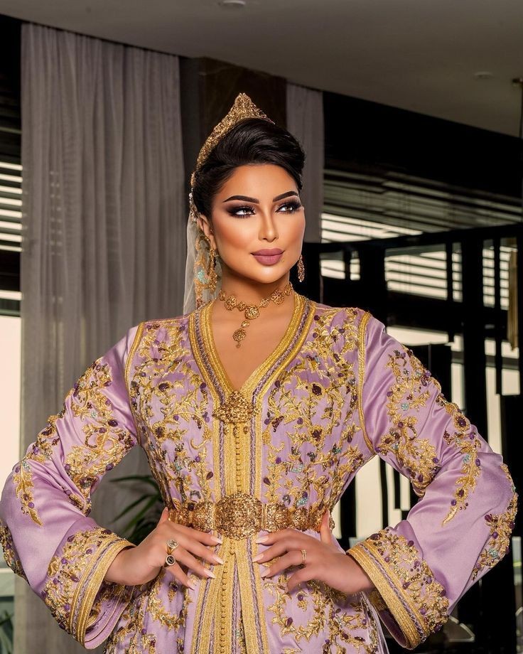 Caftan dounia batma 2022 mauve mariage