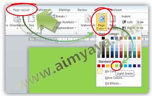 Background dokumen akan menciptakan tampilan menjadi lebih menarik Cara Menambah Background Halaman Ms Word 2010