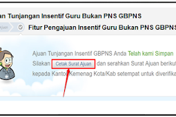 Pengajuan Tunjangan Insentif Guru Bukan PNS GBPNS