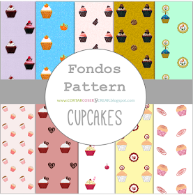 recursos gratuitos fondos pattern cupcakes