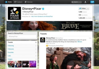 Twitter Brand Page of Disney 