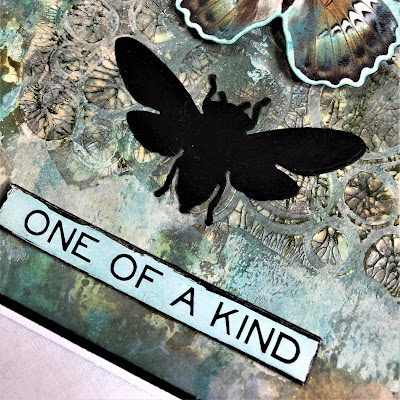 Sara Emily Barker https://sarascloset1.blogspot.com/2018/11/one-of-kind-mixed-media-card.html One of a Kind Mixed Media Card with Tim Holtz Stampers Anonymous, Sizzix Alterations, Ideaology and Distress 3