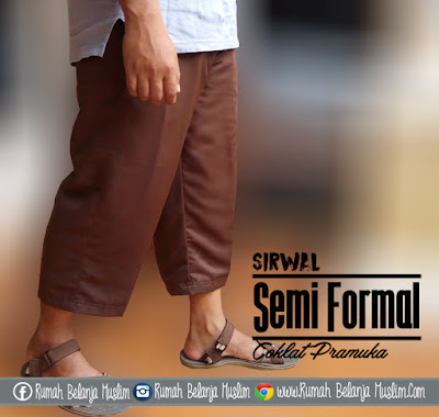 Celana Sirwal Semi Formal Coklat Pramuka