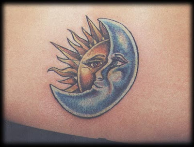 Sun/moon navel tattoo 14 engaging designs: men-in-the-moon, smiling suns, 
