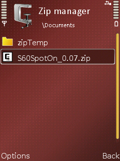 Aplikasi ZIP Manager Ponsel Symbian