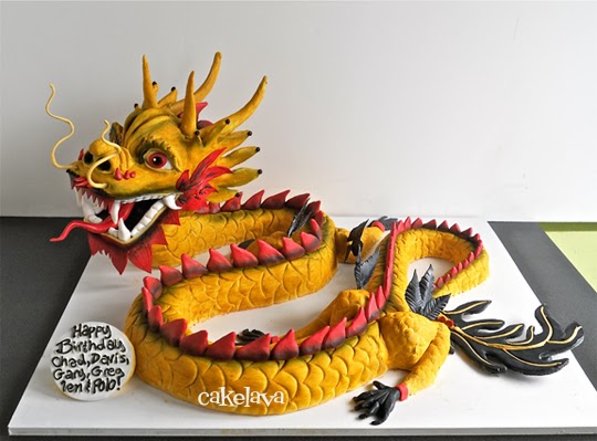 Dragon cake I made for a friend's birthday