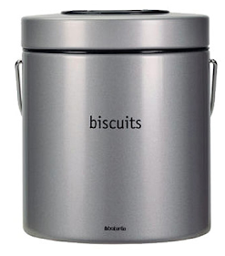 metallic gray biscuit barrel