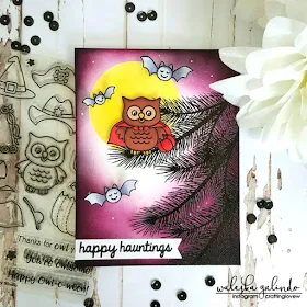 Sunny Studio Stamps: Halloween Card by Waleska Galindo (using Halloween Cuties, Happy Owl-o-ween & Holiday Style)