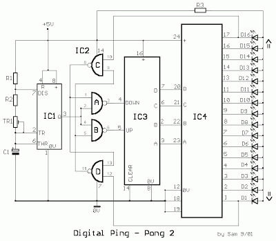 16 LED Chaser Circuit Diagram