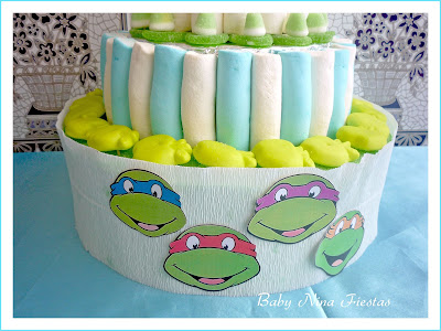 tarta de chuches tortugas ninja