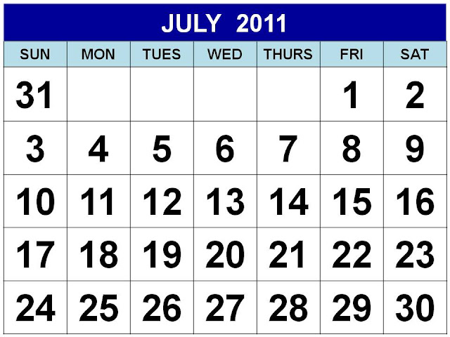 2011 calendar printable free. july 2011 calendar printable.