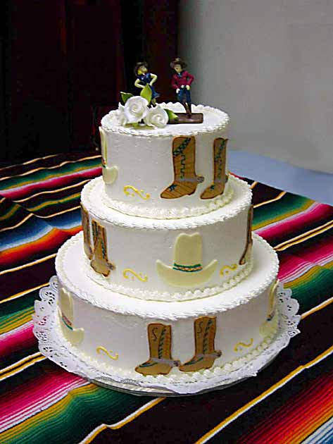 cowboy wedding cake
