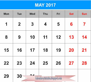 Free Printable Calendar May 2017