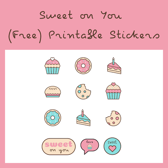 Sweet on You Stickers - free printable