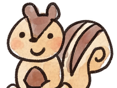 √無料でダウンロード！ かわいい どんぐり リス イラスト 205110