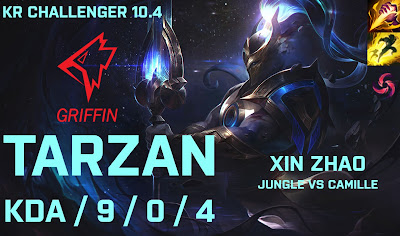 GRF Tarzan Xin Zhao JG vs JDG Kanavi Camille - KR Challenger 10.4