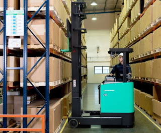 Reach truck đứng lái Mitsubishi RBS15LCB1