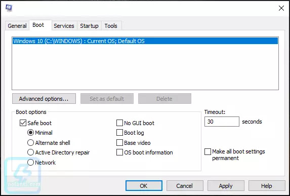 4 Cara masuk Safe Mode pada Windows 10 msconfig Safe Mode