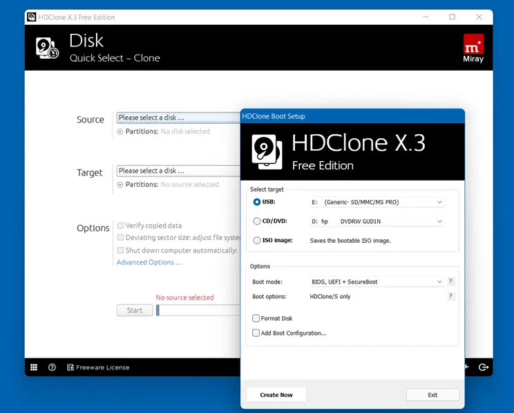 HDClone Free Edition:  Δωρεάν εργαλείο  κλωνοποίησης HD ή  SSD