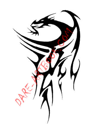 tribal dragon tattoos. Tribal Dragon Tattoos Images.