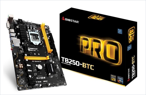 Biostar Motherboard TB250 BTC LGA1151 Express B250 DDR4