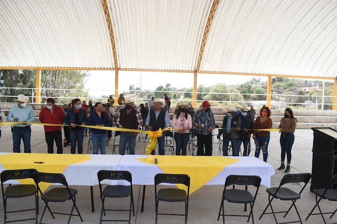 Inauguran domo en la comunidad de la Calera de San Miguel