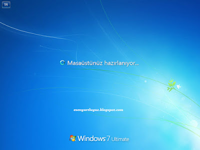 windows 7 masaüstü yükleniyor