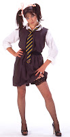 Emily Booth Dressed as a Schoolgirl